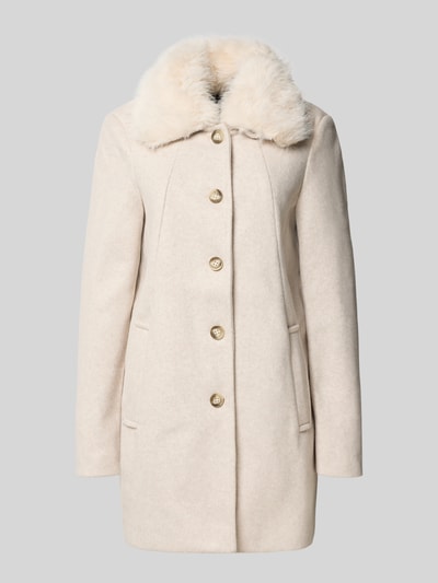Vero Moda Regular Fit Mantel mit Kunstpelz-Kragen Modell 'AUTUMN' Offwhite 2
