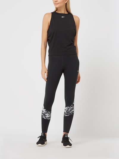 Reebok Active Legginsy z detalem z logo Czarny 1