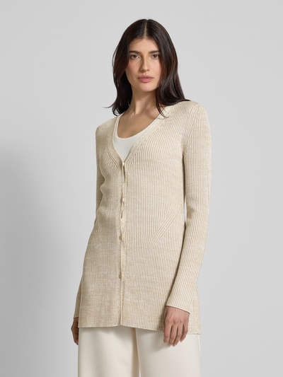 BOSS Cardigan mit Knopfleiste Modell 'Fanoma' Beige 4