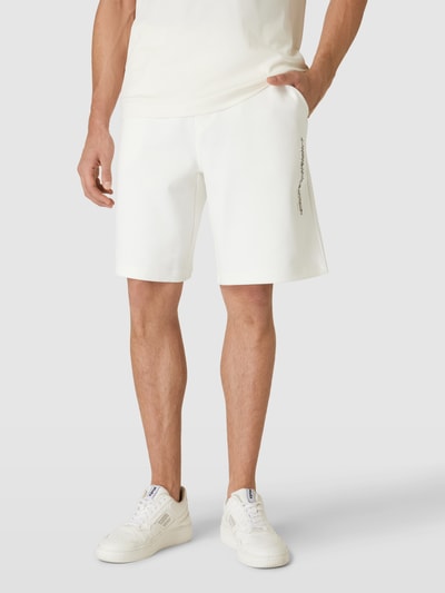 CK Calvin Klein Regular fit sweatshorts in effen design Offwhite - 4