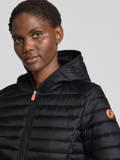 SAVE THE DUCK Gewatteerd jack met capuchon, model 'DAISY' Zwart - 3