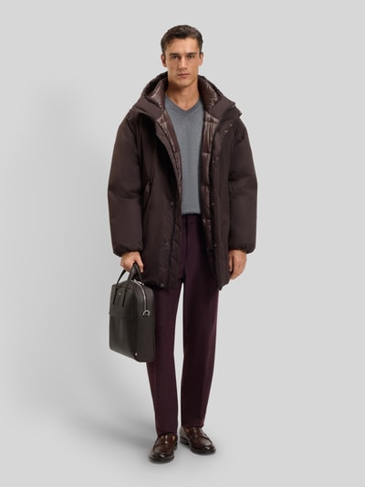 BOSS Laptoptasche aus regeneriertem Leder Modell 'ZAIR' Dunkelbraun 1