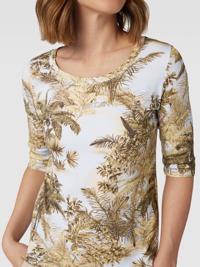 Marc Cain T-shirt met all-over motief Lichtblauw - 3