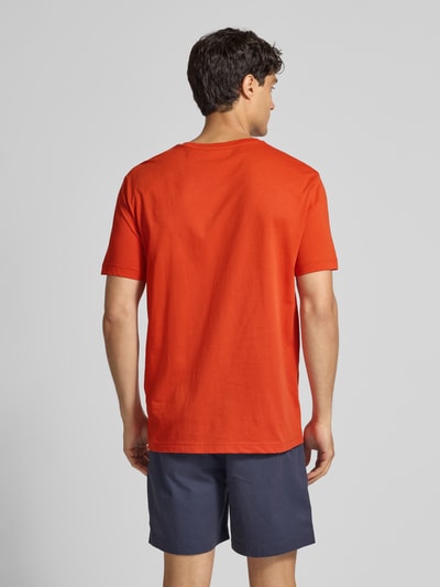 Gant Regular Fit T-Shirt mit Label-Stitching und Rundhalsausschnitt Orange 5