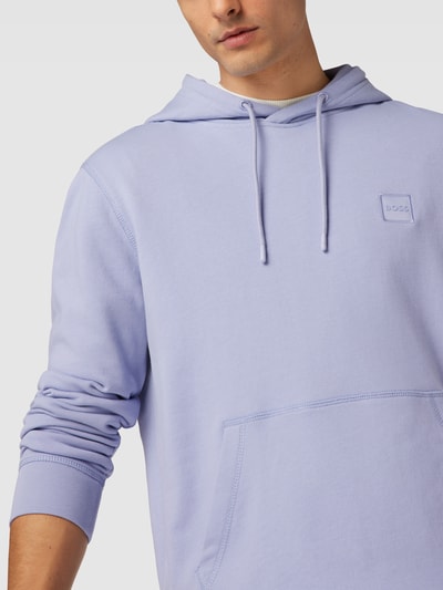 BOSS Orange Hoodie mit Logo-Stitching Modell 'WETALK' Flieder meliert 3