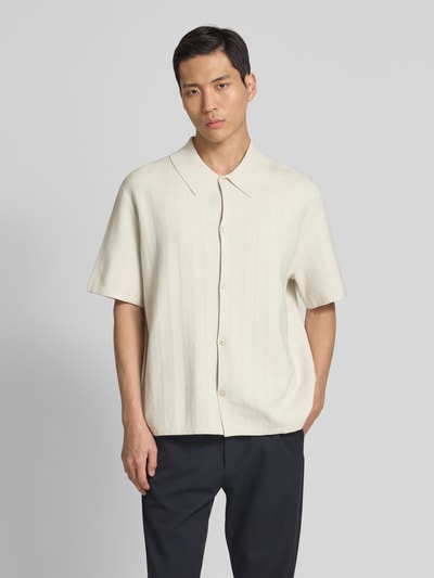 CK Calvin Klein Regular fit vrijetijdsoverhemd met structuurmotief Zand - 4