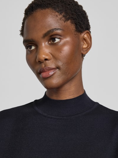 More & More Strickshirt mit Stehkragen Marine 3