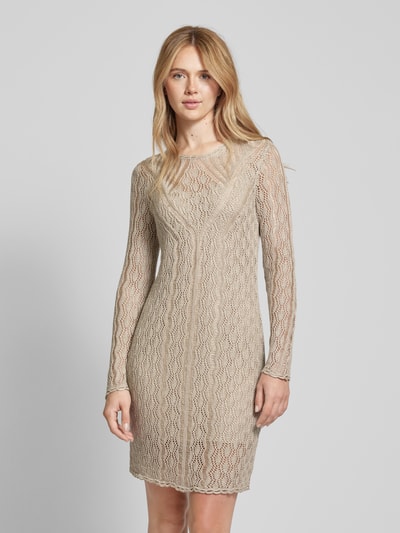 Lauren Ralph Lauren Knielanges Leinenkleid mit Lochmuster Gold 4