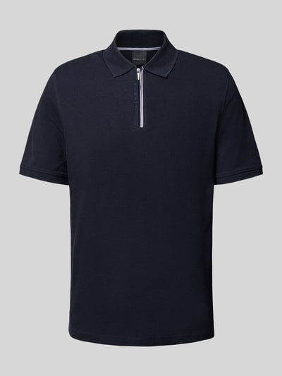 bugatti Regular Fit Poloshirt mit Reißverschluss Marine 2