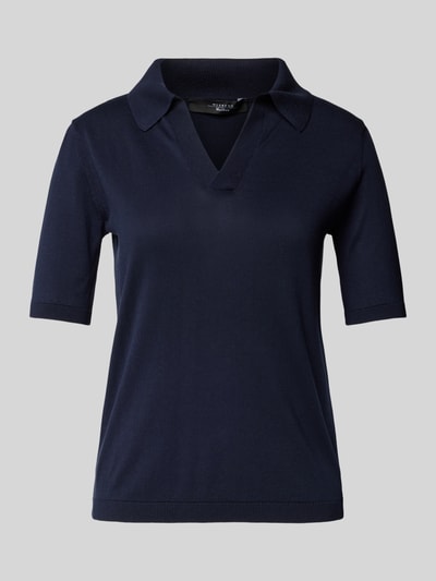 Weekend Max Mara Strickshirt mit V-Ausschnitt Modell 'RONCOLO' Marine 2