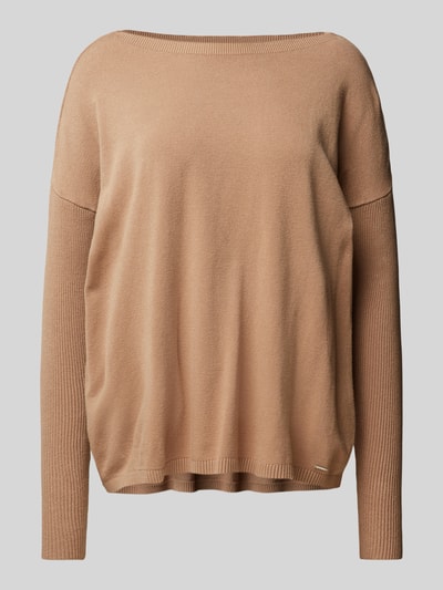 More & More Gebreide pullover met ribboorden Beige - 2