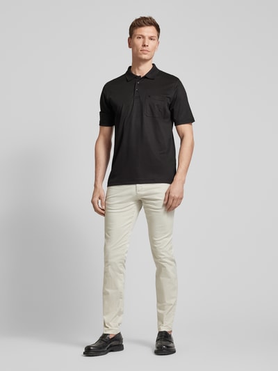 Christian Berg Men Regular Fit Poloshirt mit Brusttasche Black 1