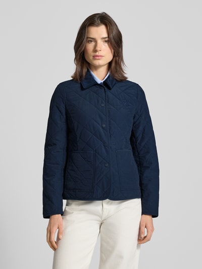 Tommy Hilfiger Kurtka pikowana o kroju slim fit z mieszanki bawełny Granatowy 4