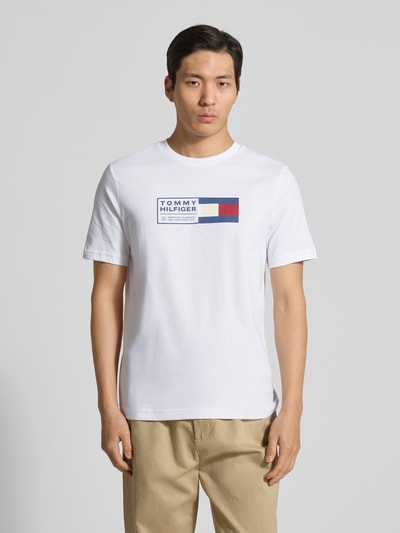 Tommy Hilfiger Regular Fit T-Shirt aus reiner Baumwolle Weiss 4