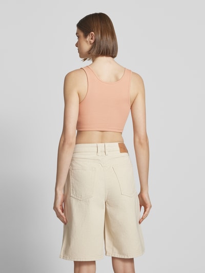 Calvin Klein Jeans Bralette mit Label-Patch und V-Ausschnitt Rosa 5