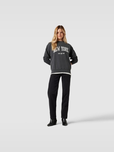 Anine Bing Sweatshirt mit Motiv-Print Black 1