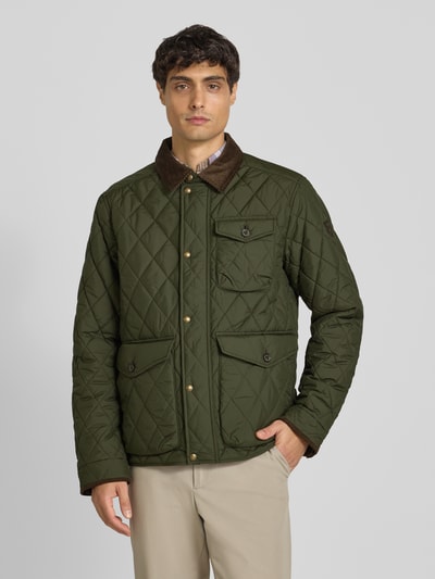 Polo Ralph Lauren Gewatteerd jack met platte kraag, model 'BEATON' Olijfgroen - 4