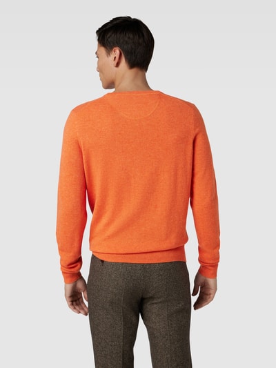 Fynch-Hatton Strickpullover mit Logo-Stitching Orange 5