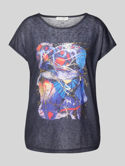 Christian Berg Woman T-shirt z nadrukowanym motywem Ciemnoniebieski 2