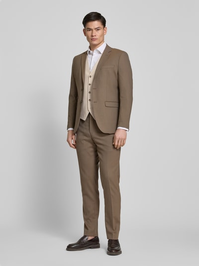 s.Oliver BLACK LABEL Slim Fit Anzugweste mit feiner Webstruktur Modell 'S.O PURE' Beige 1