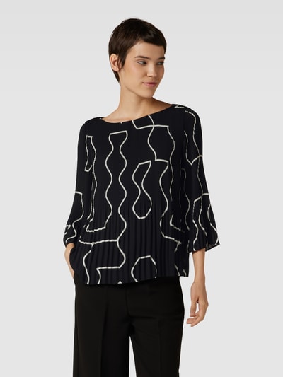 s.Oliver BLACK LABEL Blouse met plissévouwen Zwart - 4