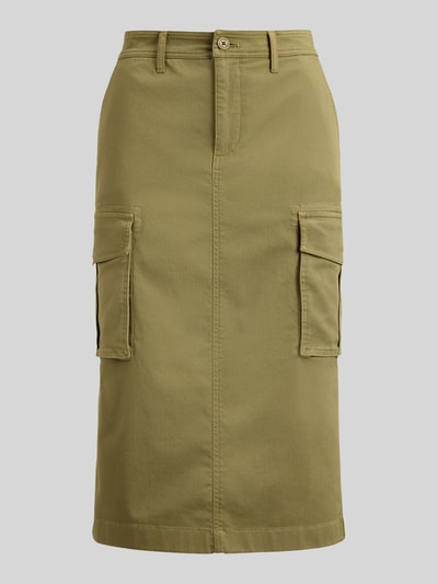 Lauren Ralph Lauren Schmaler Midi-Rock aus Baumwoll-Mix Khaki 2
