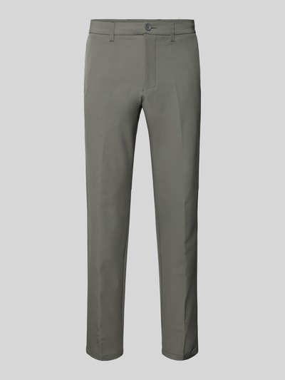 BOSS Green Regular fit stoffen broek met persplooien, model 'Commuter' Grafiet - 2