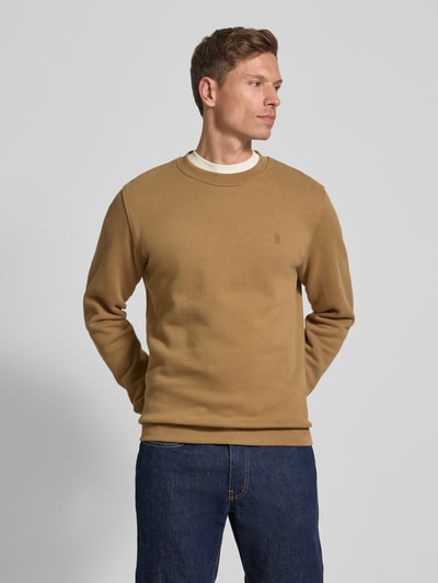 Armedangels Regular Fit Sweatshirt aus reiner Baumwolle Modell 'BAARO FLEECE' Camel 4
