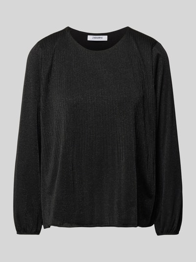 ZABAIONE Blusenshirt mit Rundhalsausschnitt Black 2