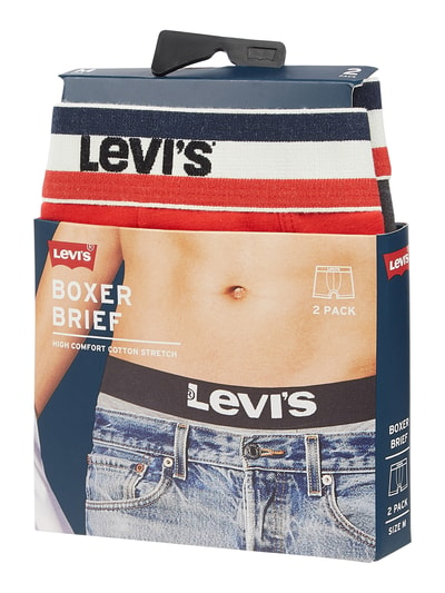 Levi's® Obcisłe bokserki z dodatkiem streczu w zestawie 2 szt. Czerwony 2