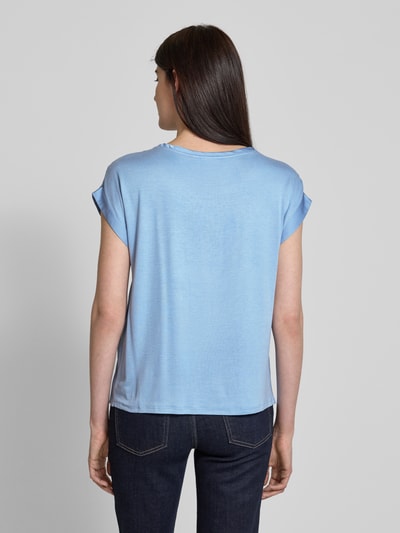Vila Regular Fit Blusenshirt mit Kappärmeln Modell 'ELLETTE' Hellblau 5