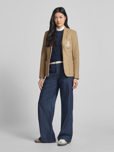 Lauren Ralph Lauren Blazer mit aufgesetzten Taschen Modell 'ANFISA' Camel 1