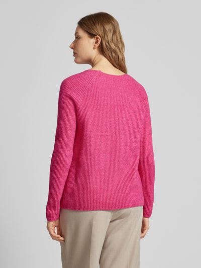 Fynch-Hatton Strickpullover mit V-Ausschnitt Pink 5