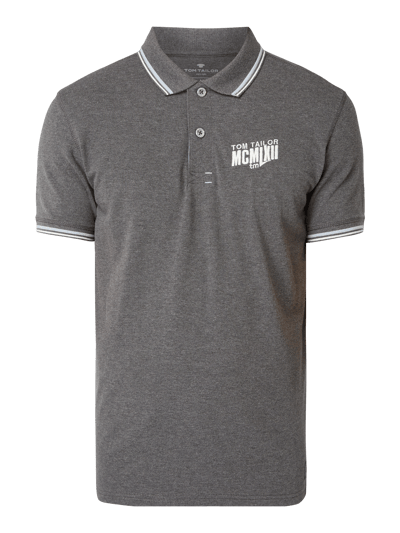 Tom Tailor Poloshirt mit Logo-Stickerei Anthrazit 2