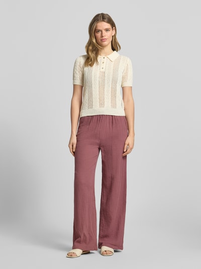 ONLY Relaxed Fit Weite Hose aus Bio-Baumwolle Modell 'THYRA' Rostrot 1