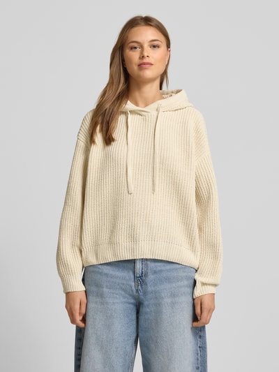 VERO MODA Regular fit gebreide pullover met capuchon, model 'NEAT' Ecru - 4