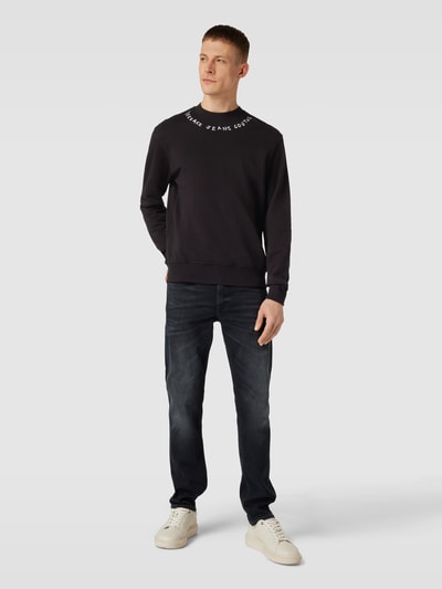 Versace Jeans Couture Sweatshirt mit Label-Stitching Black 1