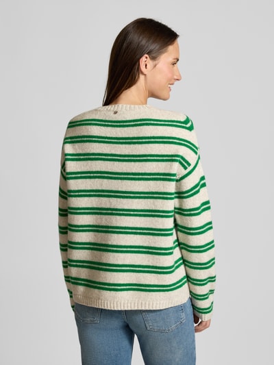MOS MOSH Relaxed Fit Strickpullover mit Rundhalsausschnitt Modell 'Khai' Gruen 5