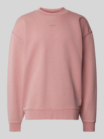 HUGO Sweatshirt mit Label-Detail Modell 'Dopaly' Lachs 1