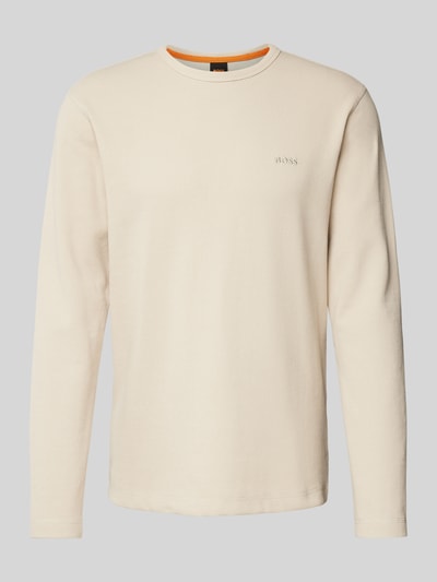 BOSS Orange Longsleeve mit Label-Stitching Modell 'Tempesto' Sand 2