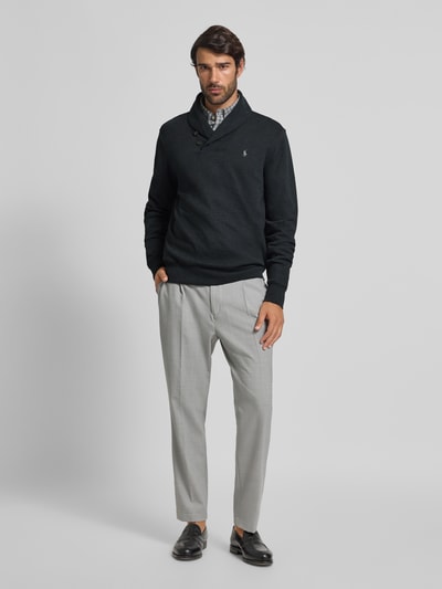 Polo Ralph Lauren Shirt met lange mouwen en opstaande kraag Zwart - 1