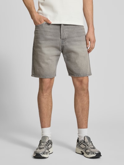 JACK & JONES Loose Fit Jeansshorts mit Eingrifftaschen Modell 'TONY' Mittelgrau 4