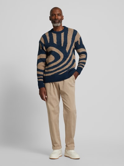 Scotch & Soda Strickpullover mit Rundhalsausschnitt Modell 'Hairy' Multi Stylebop 1