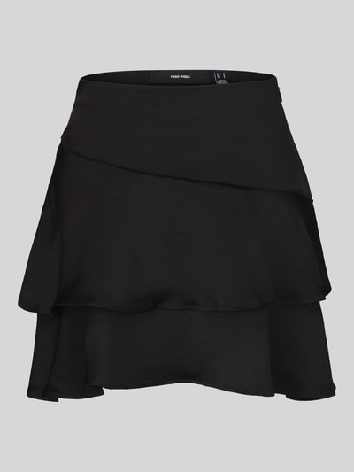 VERO MODA A-Linien Mini-Rock mit Volants Modell 'MIRO' Black 2