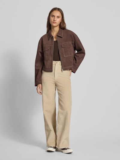 Only Wide leg corduroy broek van katoenmix, model 'HOPE' Zand - 1