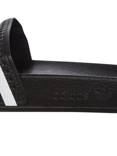 adidas Originals Rubberen schuifregelaar met logostrepen Zwart - 2