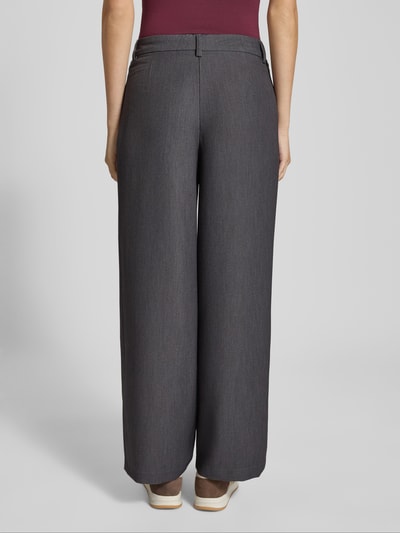 Only Spodnie o kroju regular fit z szeroką nogawką model ‘HATTIE’ Antracytowy melanż 5