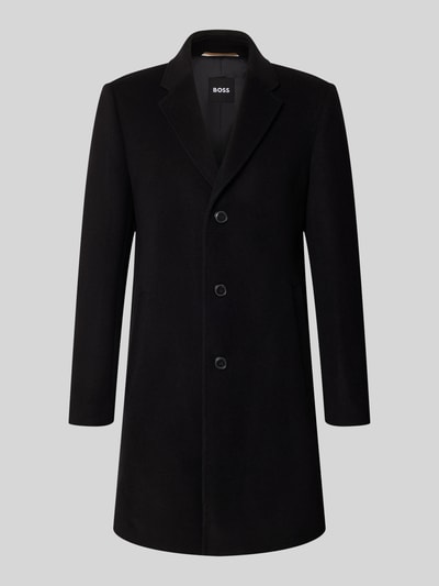 BOSS Slim Fit Funktionsmantel aus Woll-Mix Modell 'HYDE' Black 2