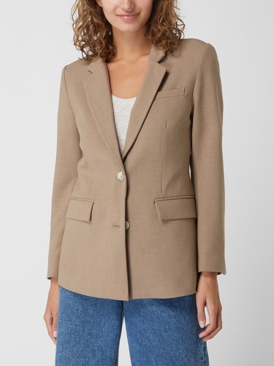 Selected Femme Blazer met viscose, model 'Frita' Camel gemêleerd - 4