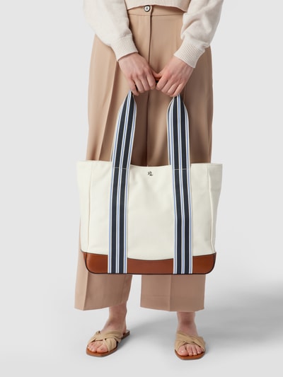 Lauren Ralph Lauren Shopper met contrastgarnering Ecru - 1